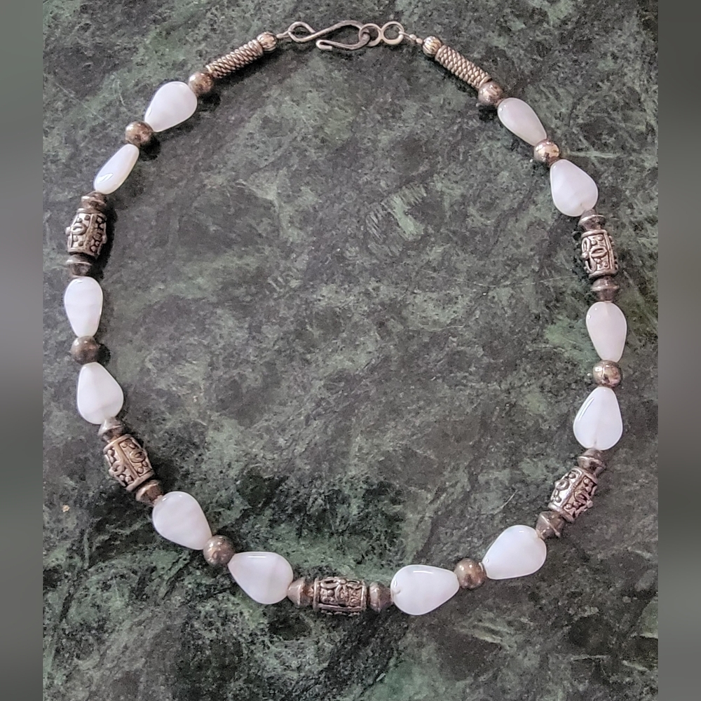 Vintage Natural Stone Beaded Choker Necklace